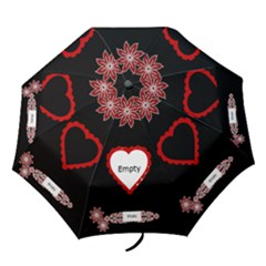 Red Black Love folding umbrella