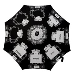 Black White Love Hook Handle Umbrella