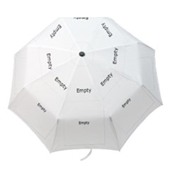 Red Satin and White Rose Umbrella - Folding Umbrella