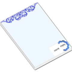 Blue swirl Large memo Pad - Large Memo Pads