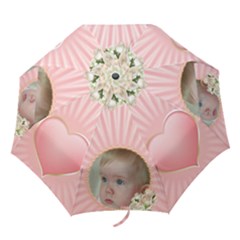 Pink Floral Folding Umbrella Pink Floral Folding Umbrella