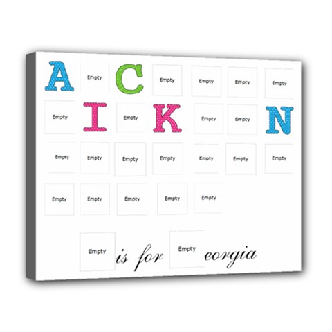 Girls Personalised Name Canvas - Canvas 14  x 11  (Stretched)