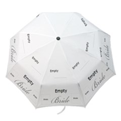 Bride folding umbrella