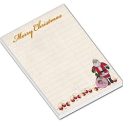 Santa and Christmas Ornaments Large Memo Pad - Large Memo Pads Santa and Christmas Ornaments Large Memo Pad - Large Memo Pads