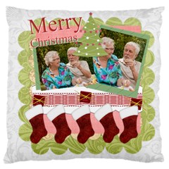 merry christmas, happy new year, xmas - Large Cushion Case (Two Sides) merry christmas, happy new year, xmas - Large Cushion Case (Two Sides)