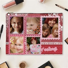 flower , kids, happy, fun, green - Cosmetic Bag (XL) flower , kids, happy, fun, green - Cosmetic Bag (XL)