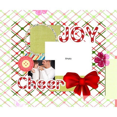 Merry Christmas, Happy New Year, Xmas By Jo Jo 14  x 11  x 1.5  Stretched Canvas