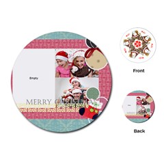 merry christmas, happy new year, xmas - Playing Cards Single Design (Round) merry christmas, happy new year, xmas - Playing Cards Single Design (Round)
