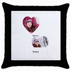 love, valentine - Throw Pillow Case (Black)