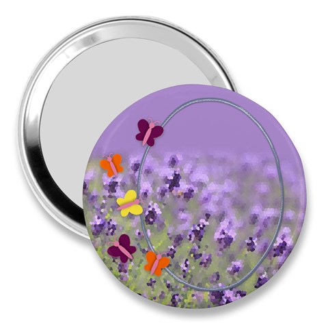 Lavender Fields With Butterflies Handbag Mirror By Zornitza Front