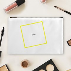 chevron yellow brown - Cosmetic Bag (Large)