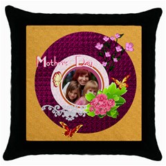 mothers day - Throw Pillow Case (Black) mothers day - Throw Pillow Case (Black)