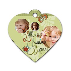 kids, love, happy, play, fun, child - Dog Tag Heart (One Side) kids, love, happy, play, fun, child - Dog Tag Heart (One Side)