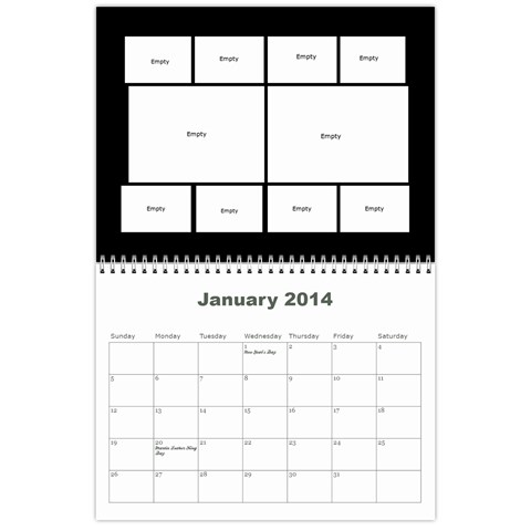 2013 Calendar Mod2 By J  Richardson Jan 2014