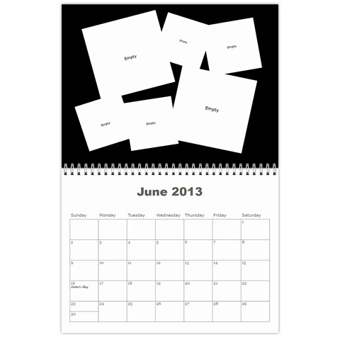 2013 Calendar Mod2 By J  Richardson Jun 2013