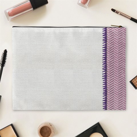 White Tulip With Purple Cosmetic Bag Xl By Zornitza Back