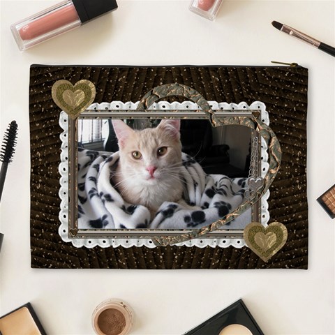 Grunge Heart Xl Cosmetic Bag By Lil Back