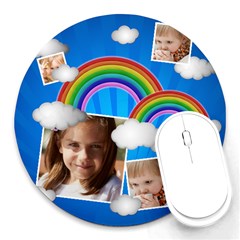 kids, fun, child, play, happy - Round Mousepad kids, fun, child, play, happy - Round Mousepad