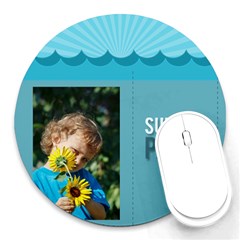 kids, fun, child, play, happy - Round Mousepad