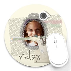 kids, fun, child, play, happy - Round Mousepad
