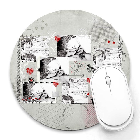 Collage Round Mousepad By Deca 8 x8  Round Mousepad - 1