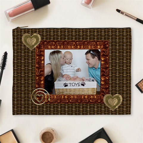 Copper Gold Xl Cosmetic Bag By Lil Front
