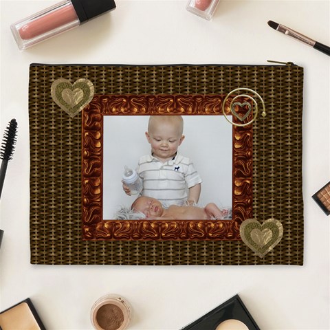 Copper Gold Xl Cosmetic Bag By Lil Back