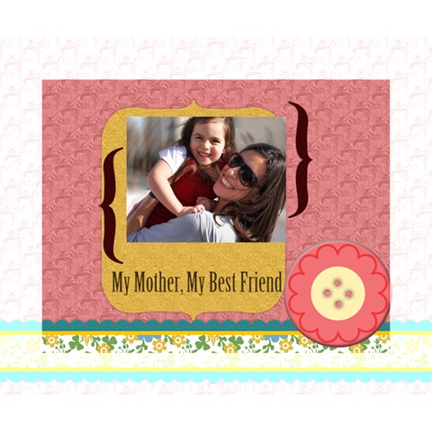 Mothers Day By Mom 14  x 11  x 1.5  Stretched Canvas