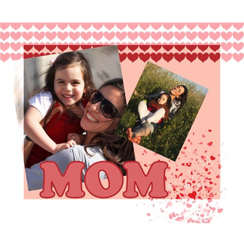 Mothers Day By Mom 14  x 11  x 1.5  Stretched Canvas