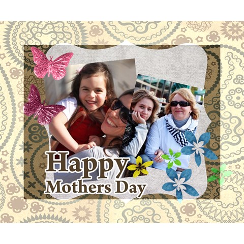 Mothers Day By Mom 14  x 11  x 1.5  Stretched Canvas