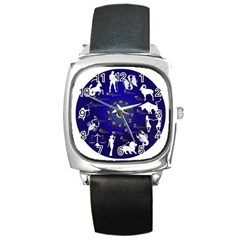 horoscope  - Square Metal Watch
