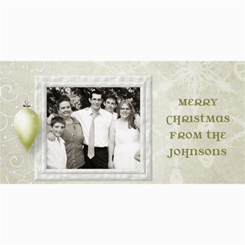 Snow Ornament Christmas By Marcee Duggar 8 x4  Photo Card - 10
