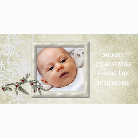 Photo Christmas Card Snow Flakes By Marcee Duggar 8 x4  Photo Card - 1