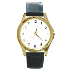 horoscope, star - Round Gold Metal Watch