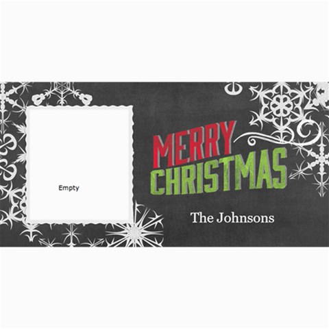 Chalkboard Merry Christmas Color By Marcee Duggar 8 x4  Photo Card - 10