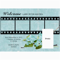 Forget Me Not Boy Birth Announcement 02 - 5  x 7  Photo Cards