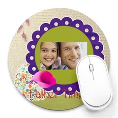 fathers day - Collage Round Mousepad
