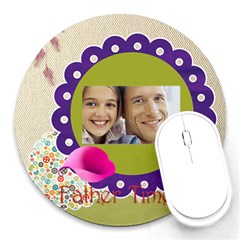 fathers day - Round Mousepad