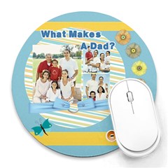 fathers day - Collage Round Mousepad fathers day - Collage Round Mousepad