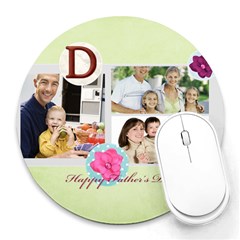 fathers day - Collage Round Mousepad