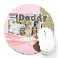 fathers day - Collage Round Mousepad