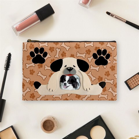 Doggie Medium Cosmetic Bag By Joy Johns Front