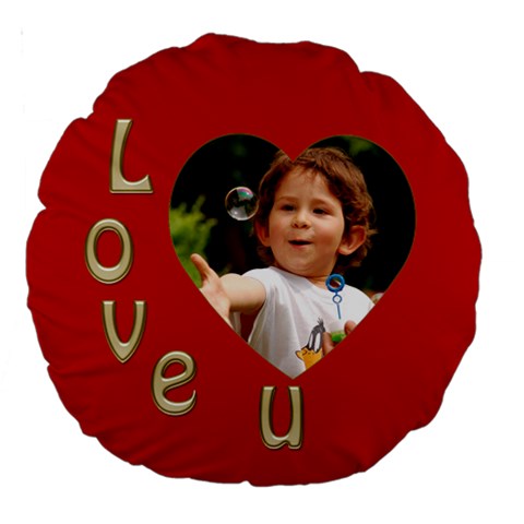 Love U 18  Premium Round Cushion By Deborah Front