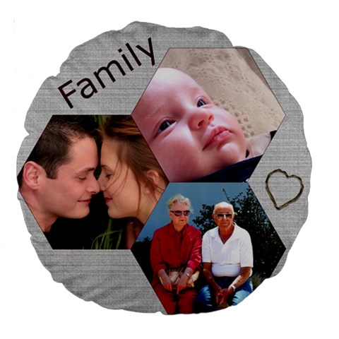 Family 18  Premium Round Cushion By Deborah Front