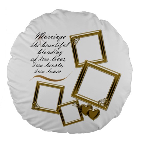 Marriage 18  Premium Round Cushion By Deborah Back