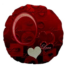 Red Love 18 Round Cushion Case 2 sides - Large 18 Premium Round Cushion Red Love 18 Round Cushion Case 2 sides - Large 18 Premium Round Cushion