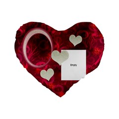 I Heart You Pink Love 16  heart cushion - Standard 16  Premium Heart Shape Cushion 