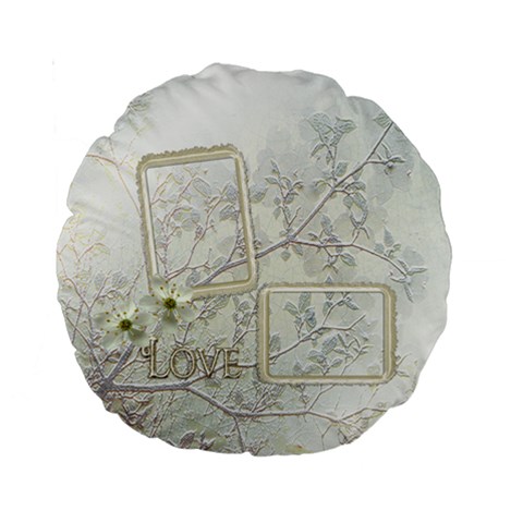 Love White 15  Round Cushion Case By Ellan Front