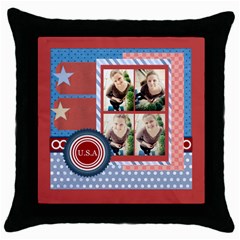 usa 4 july (5 styles) - Throw Pillow Case (Black) usa 4 july (5 styles) - Throw Pillow Case (Black)