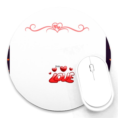 Circle Of Love Round Mousepad By Joy Johns Front